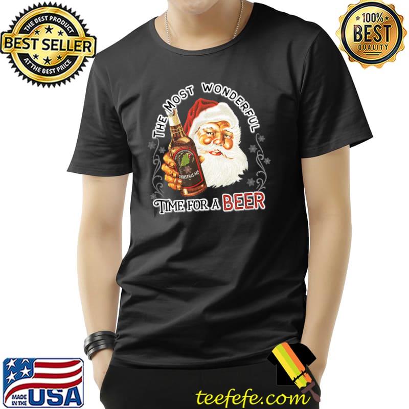 The Most Wonderful Time For Beer Vintage Xmas T-Shirt