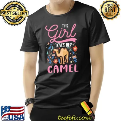 This Girl Loves Her Camel Dromedary Big Camel Flowers T-Shirt