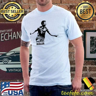 Thomas muller black art portrait shirt