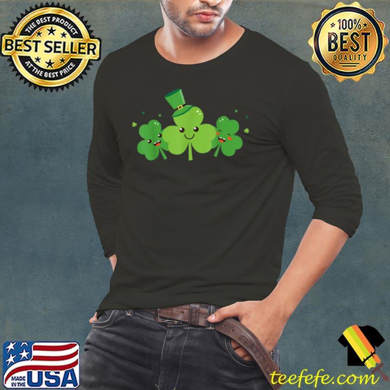 Three Clover Shamrock Leprechaun Hat St Patricks Day T-Shirt