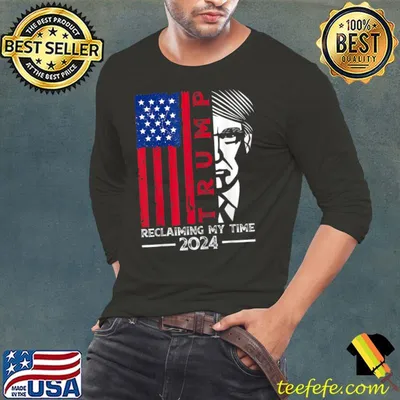 Trump 2024 Reclaiming My Time American Flag Political Election T-Shirt