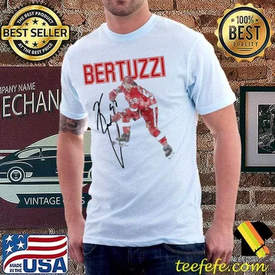 Tyler bertuzzI 59 signature detroit red wings shirt