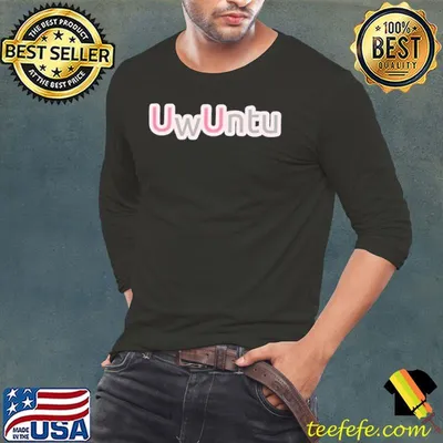 Uwuntu text design classic shirt