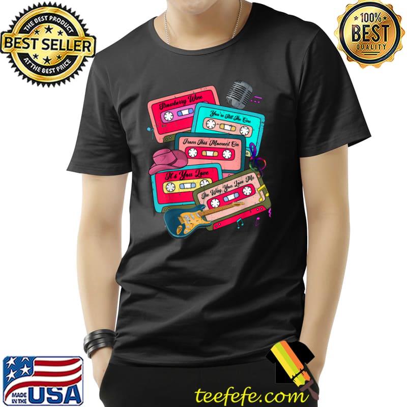 Valentines Day Retro Cassette Tapes Music Cowboy Cowgirl T-Shirt Unisex Valentines Day Retro Cassette Tapes Music Cowboy Cowgirl T-Shirt Unisex