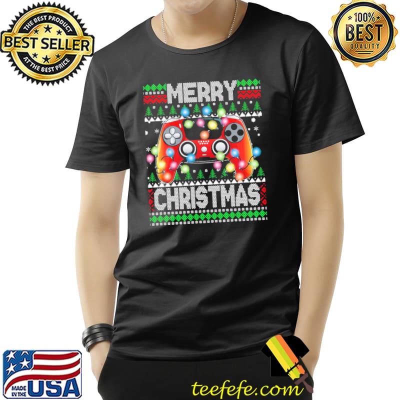 Video game controller gamer christmas classic shirt