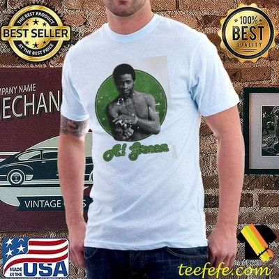 Vintage distressed al green shirt