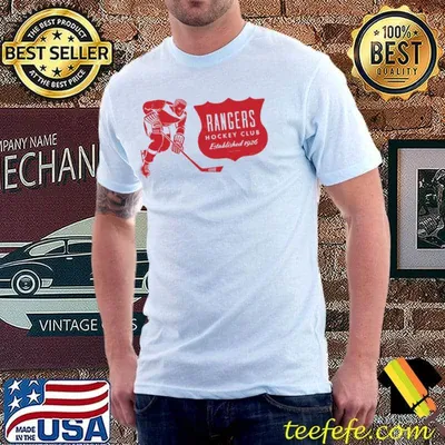 Vintage hockey new york rangers red rangers wordmark shirt