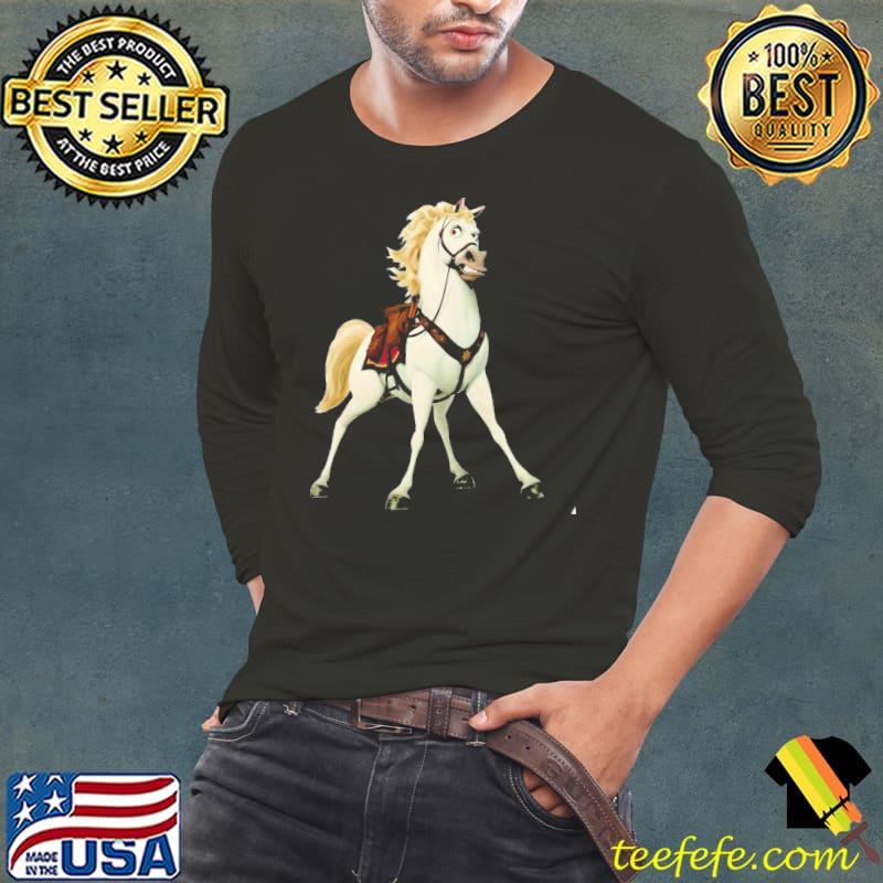 White horse cute in tangled flynn rider s Long Sleeve Tee White horse cute in tangled flynn rider s Long Sleeve Tee
