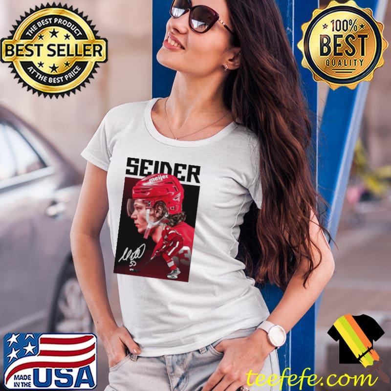 White signature moritz seider detroit red wings s Ladies Tee White signature moritz seider detroit red wings s Ladies Tee