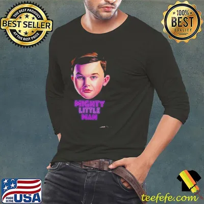 Young sheldon mighty little man watercolor painting shirt