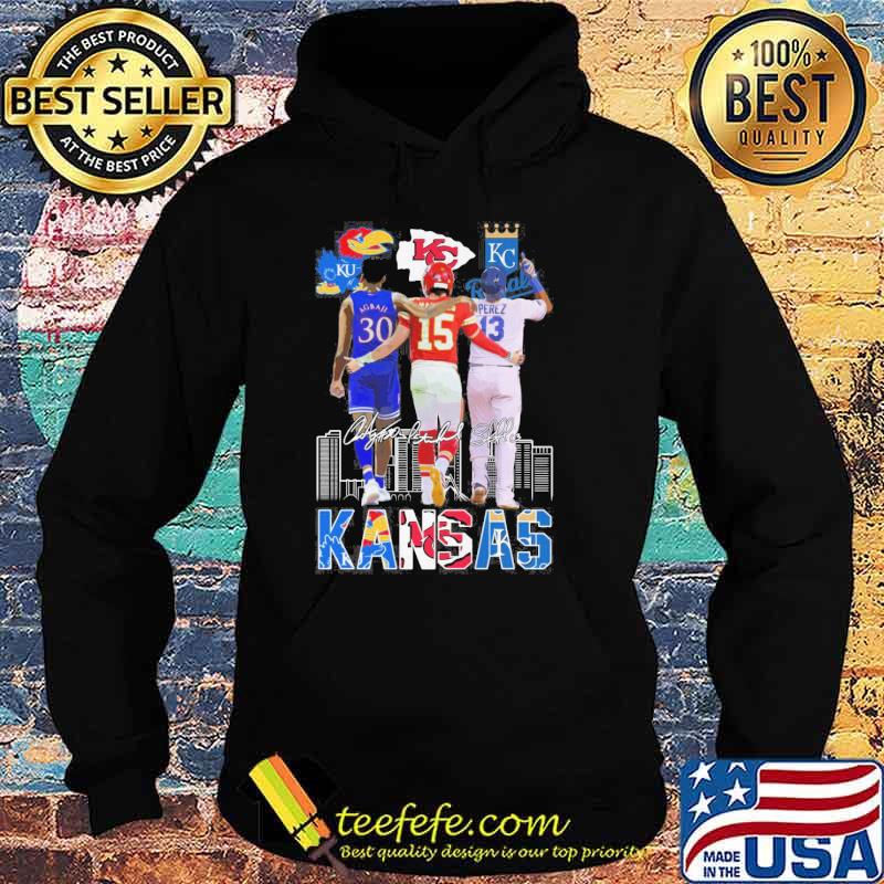 Official Kansas Jayhawks and Kansas City Chiefs Kansas City Royals Mahomes  Agbaji Perez Signatures Shirt - Teespix - Store Fashion LLC