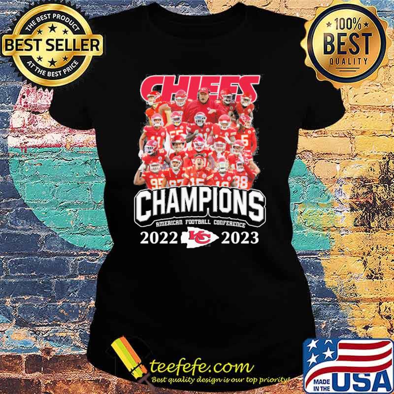 Chiefs champions American football conference 2022 2023 s Ladies tee Chiefs champions American football conference 2022 2023 s Ladies tee
