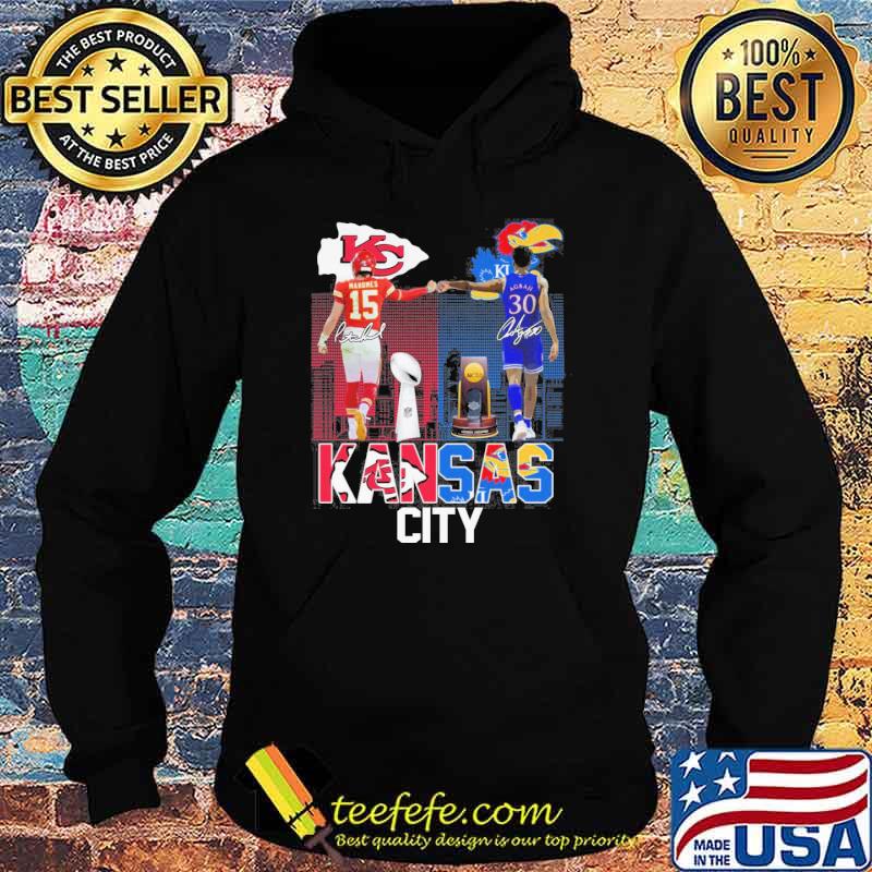 Kansas Chiefs and Kansas basketball cup Mandnes and agbaji signatures s Hoodie Kansas Chiefs and Kansas basketball cup Mandnes and agbaji signatures s Hoodie