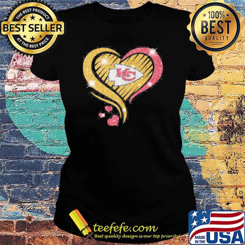 Kansas City Chiefs Red Glitter Heart For Fan T Shirt Hoodie Sweatshirt Mug  Tshirt Hoodie Sweater