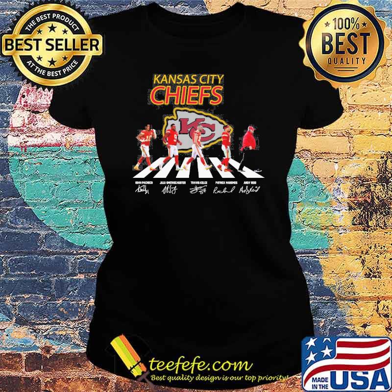 Kansas city Chiefs signatures abbey road s Ladies tee Kansas city Chiefs signatures abbey road s Ladies tee