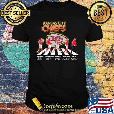 Kansas city Chiefs signatures abbey road shirt