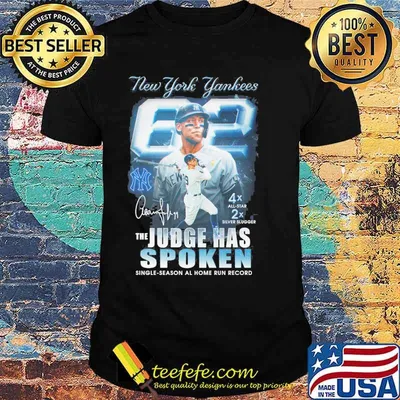 New York Yankees the judge has spoken single season al home run record signatures shirt