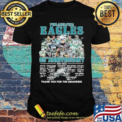 Philadelphia Eagles 89th anniversary 1933-2022 thank you for the memories signatures shirt