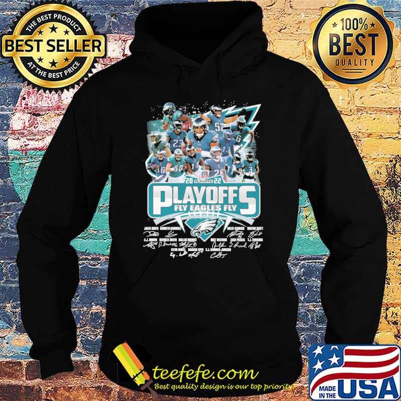 Philadelphia eagles playoffs fly eagles fly signatures 2022 shirt, hoodie,  sweater, long sleeve and tank top