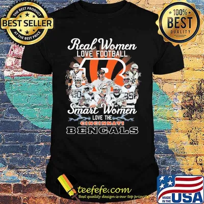 Real women love football smart women love the Cincinnati Bengals signatures shirt