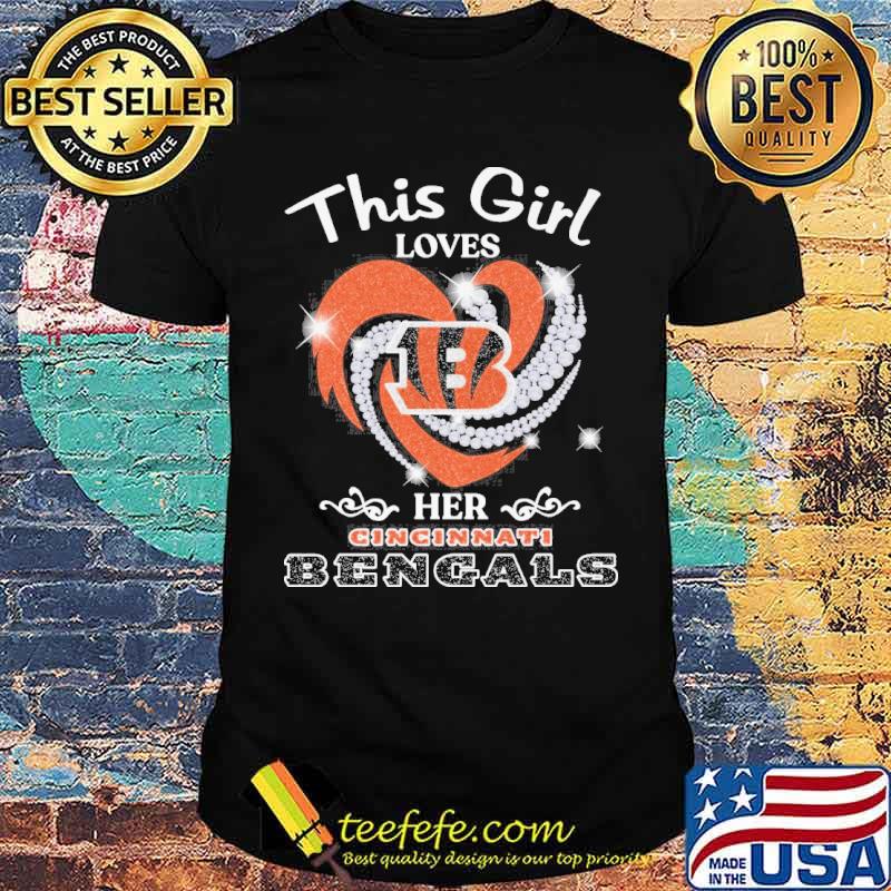 This girl loves her Cincinnati Bengals shirt