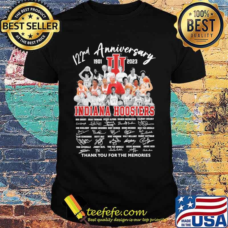 122nd anniversary 1901 2023 Indiana hoosiers thank you for the memories signatures s Unisex 122nd anniversary 1901 2023 Indiana hoosiers thank you for the memories signatures s Unisex