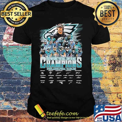 2023 national football conference champions Philadelphia Eagles signatures shirt