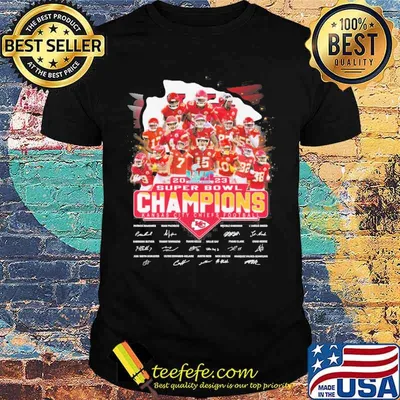 2023 super bowl champions Kansas city Chiefs football signatures shirt