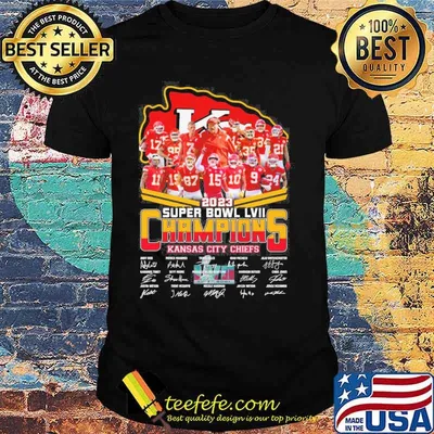 2023 super bowl LVII champions Kansas city Chiefs signatures shirt