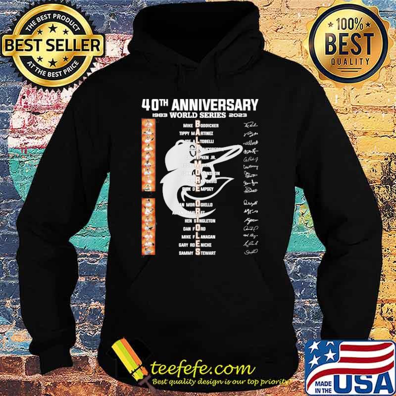 40th anniversary 1983 world series 2023 Baltimore Orioles signatures shirt