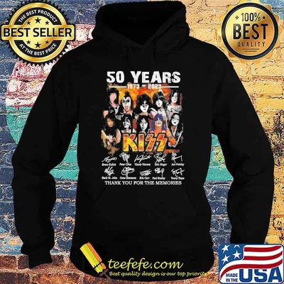 50 years 1973-2023 Kiss thank you for the memories signatures shirt