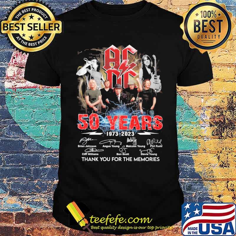 AC DC 50 years thank you for the memories 1973-2023 Brian Johnson signatures s Unisex AC DC 50 years thank you for the memories 1973-2023 Brian Johnson signatures s Unisex