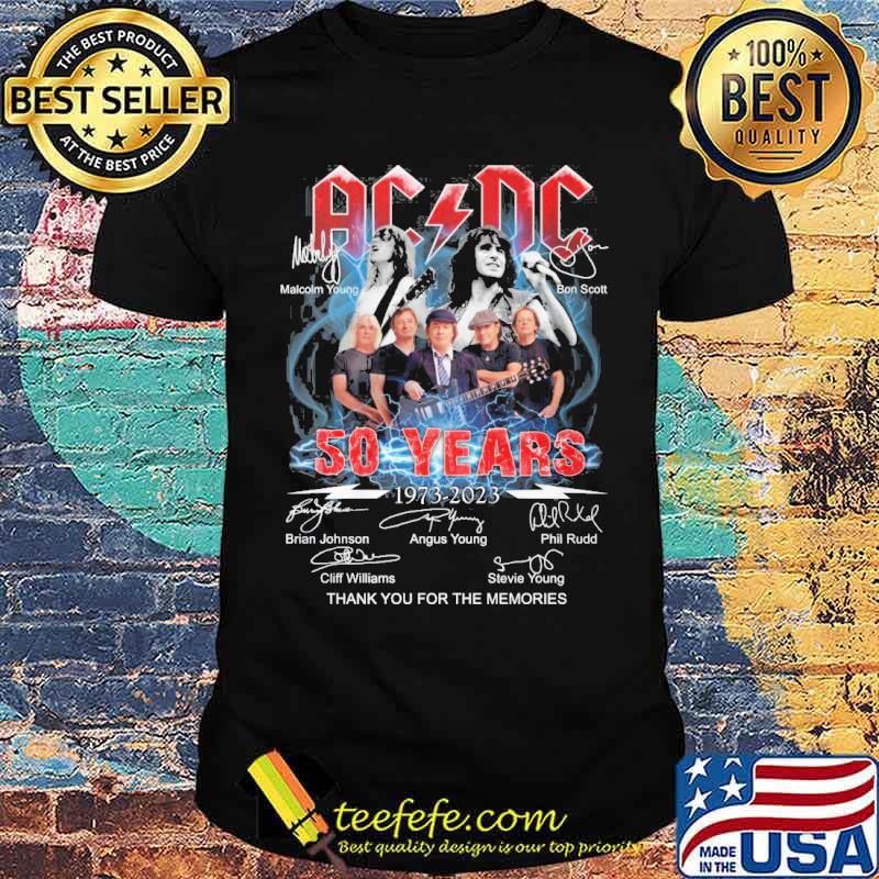 AC DC 50 years thank you for the memories 1973-2023 signatures s Unisex AC DC 50 years thank you for the memories 1973-2023 signatures s Unisex