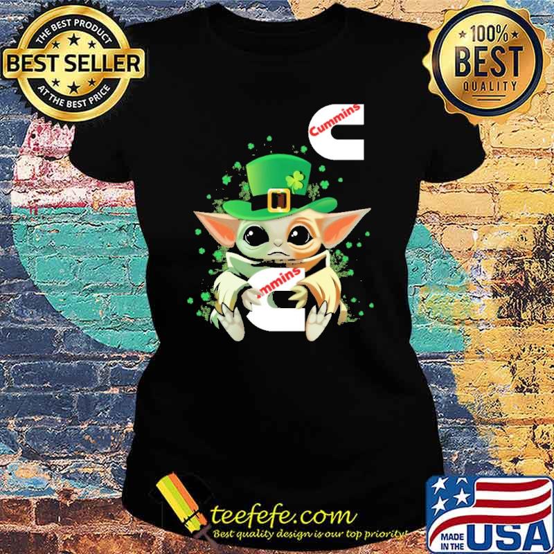 Baby Yoda hug Cummins St.Patrick's day s Ladies tee Baby Yoda hug Cummins St.Patrick's day s Ladies tee