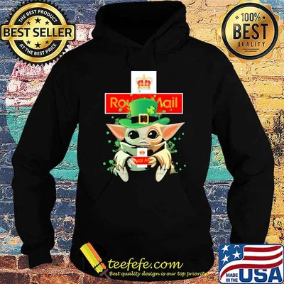 Baby yoda hug Royal Mail St.Patrick's day shirt