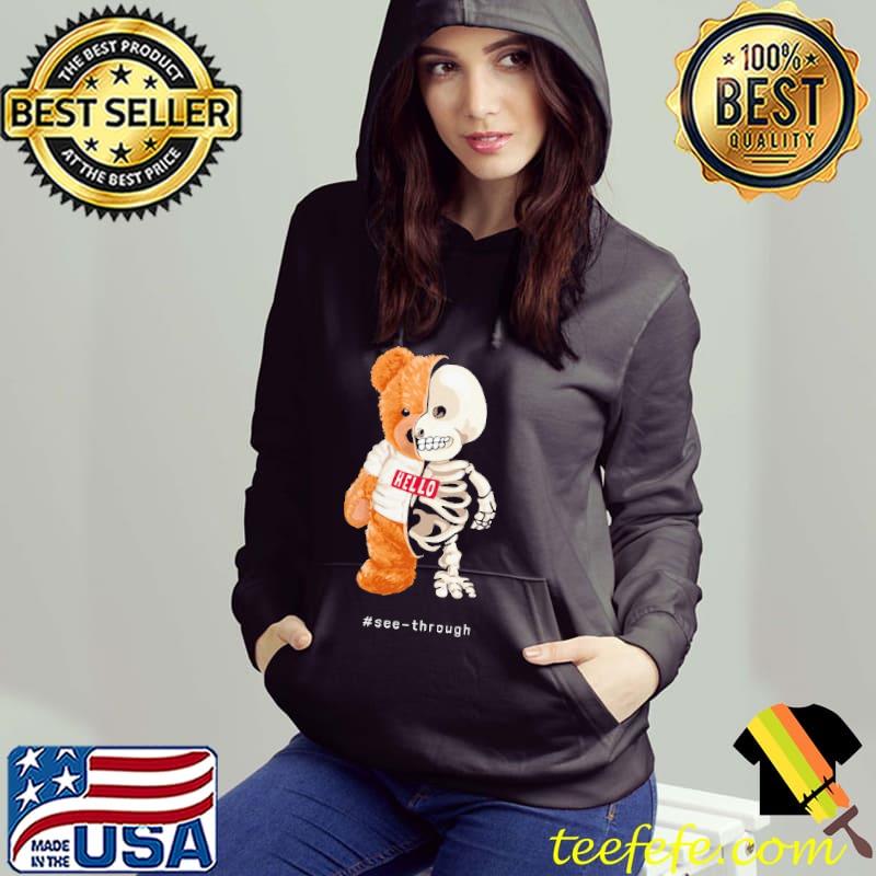 Bear skull hello see through s Hoodie Bear skull hello see through s Hoodie
