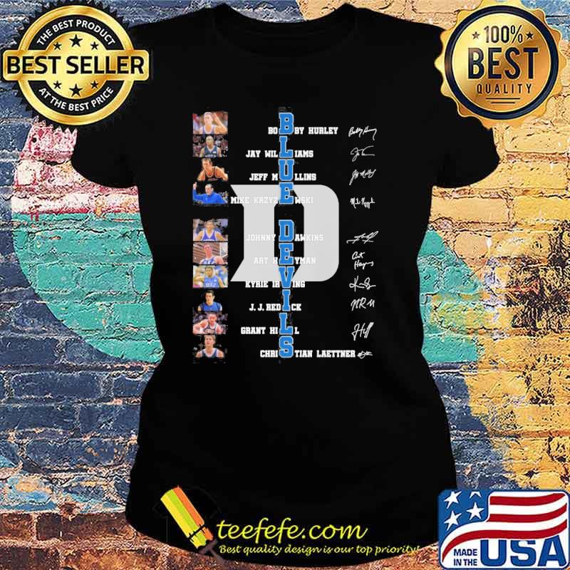 Blue Devils Bobby Hurley Jay Williams signatures s Ladies tee Blue Devils Bobby Hurley Jay Williams signatures s Ladies tee