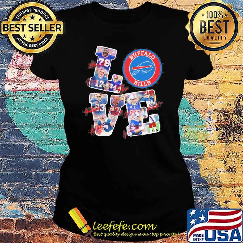 Buffalo Bills love signatures s Ladies tee Buffalo Bills love signatures s Ladies tee