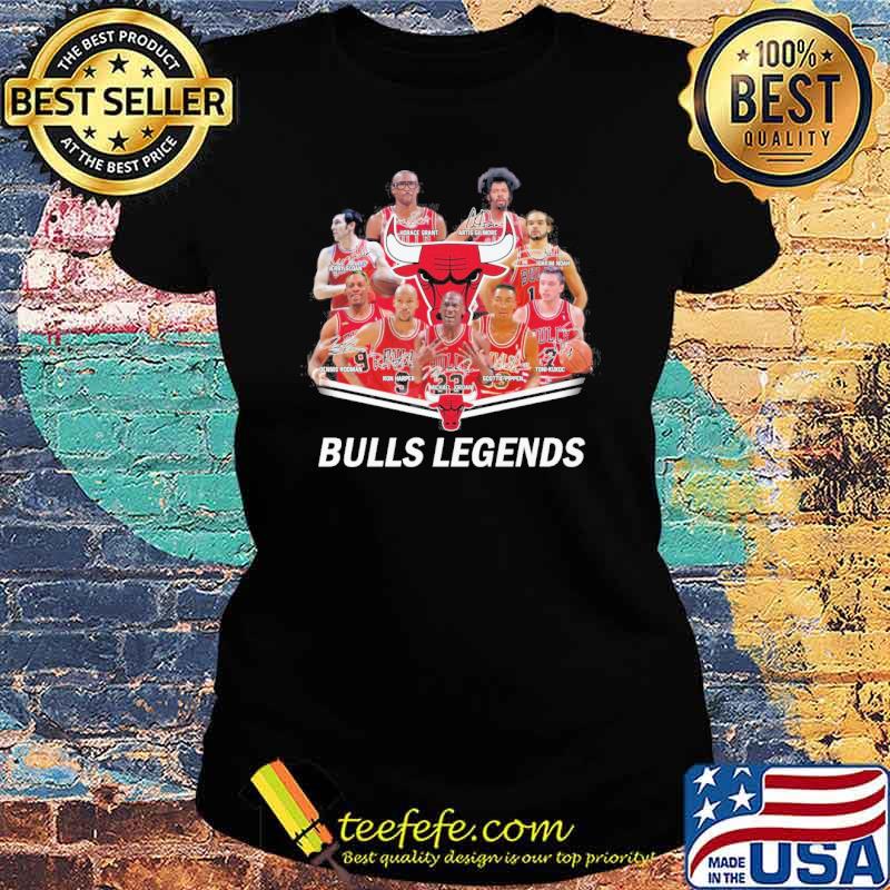 Bulls legends signatures Horace grant Artis Gilmore Michael Jordan Ron Harper s Ladies tee Bulls legends signatures Horace grant Artis Gilmore Michael Jordan Ron Harper s Ladies tee