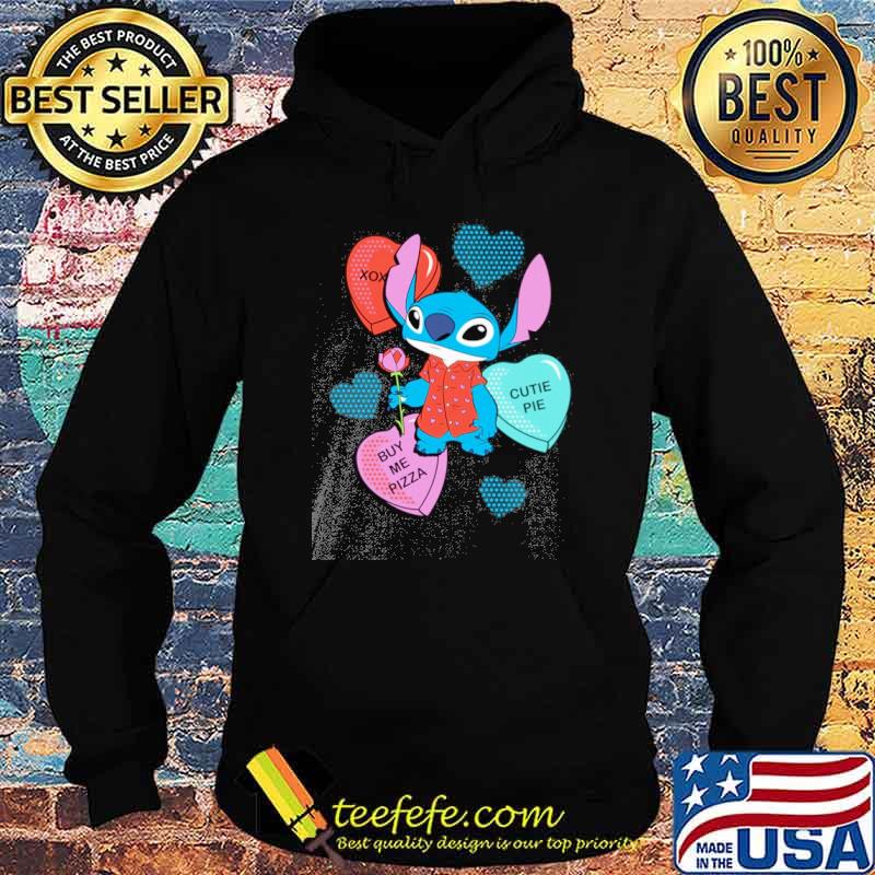 Candy Hearts Valentine's Day cutie pie buy me pizza Stitch s Hoodie Candy Hearts Valentine's Day cutie pie buy me pizza Stitch s Hoodie
