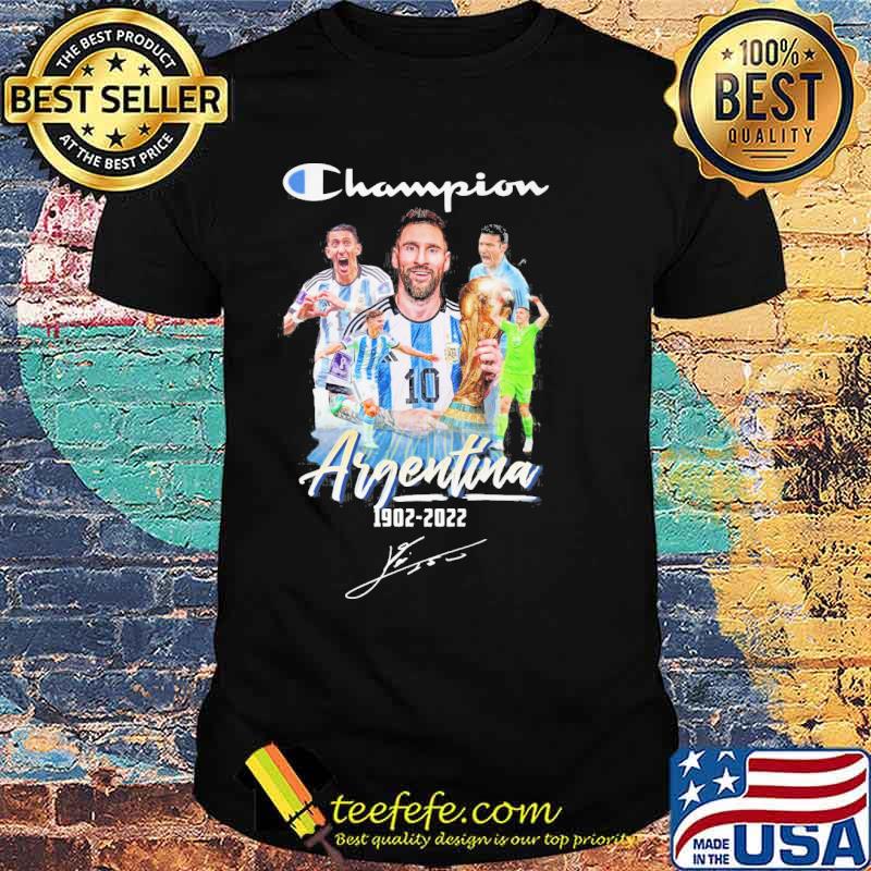 Champion Argentina 1902-2022 Lionel Messi Emiliano Martinez signature s Unisex Champion Argentina 1902-2022 Lionel Messi Emiliano Martinez signature s Unisex