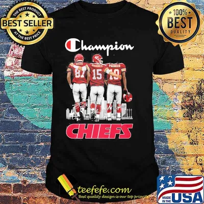 Champion Kansas city Chiefs Kelce Mahomes Pacheco signatures shirt