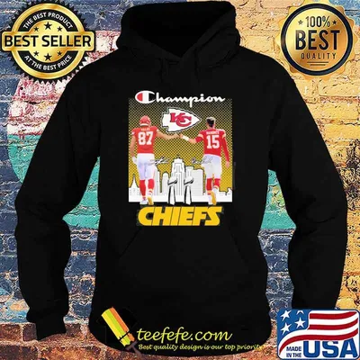 Champion Kansas city Chiefs Kelce Mahomes signatures shirt