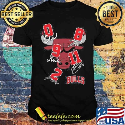 Chicago Bulls 0 9 2 11 8 signatures shirt