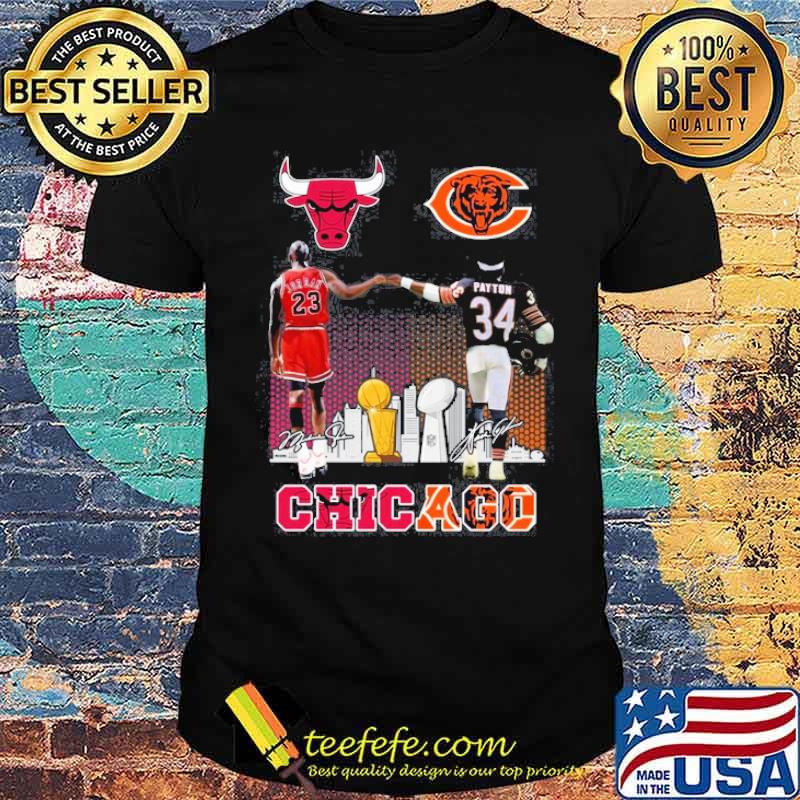 Chicago Bulls and Chicago Bears Jordan Payton signatures shirt