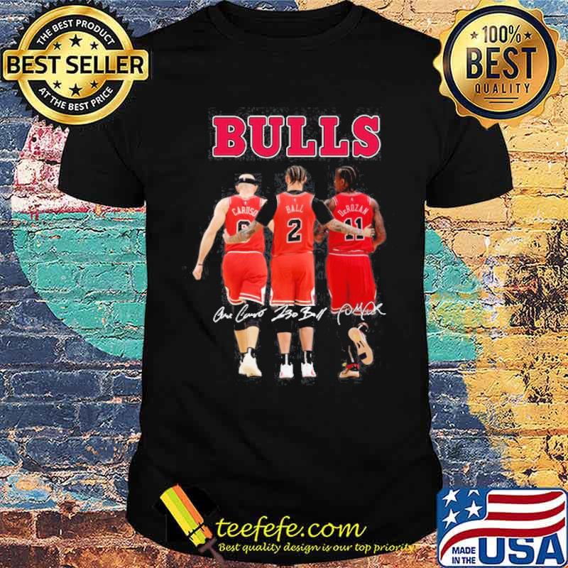 Chicago Bulls Caruso Ball DcRozan signatures shirt