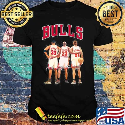Chicago Bulls Pippen Jordan Rodma signatures shirt