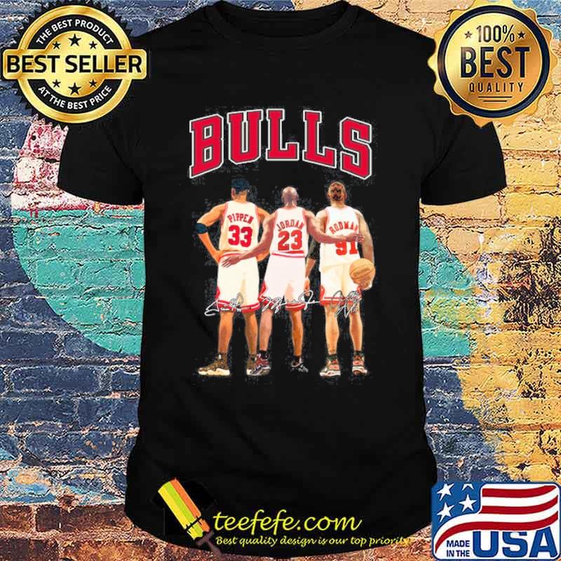 Chicago Bulls Pippen Jordan Rodma signatures shirt Chicago Bulls Pippen Jordan Rodma signatures shirt