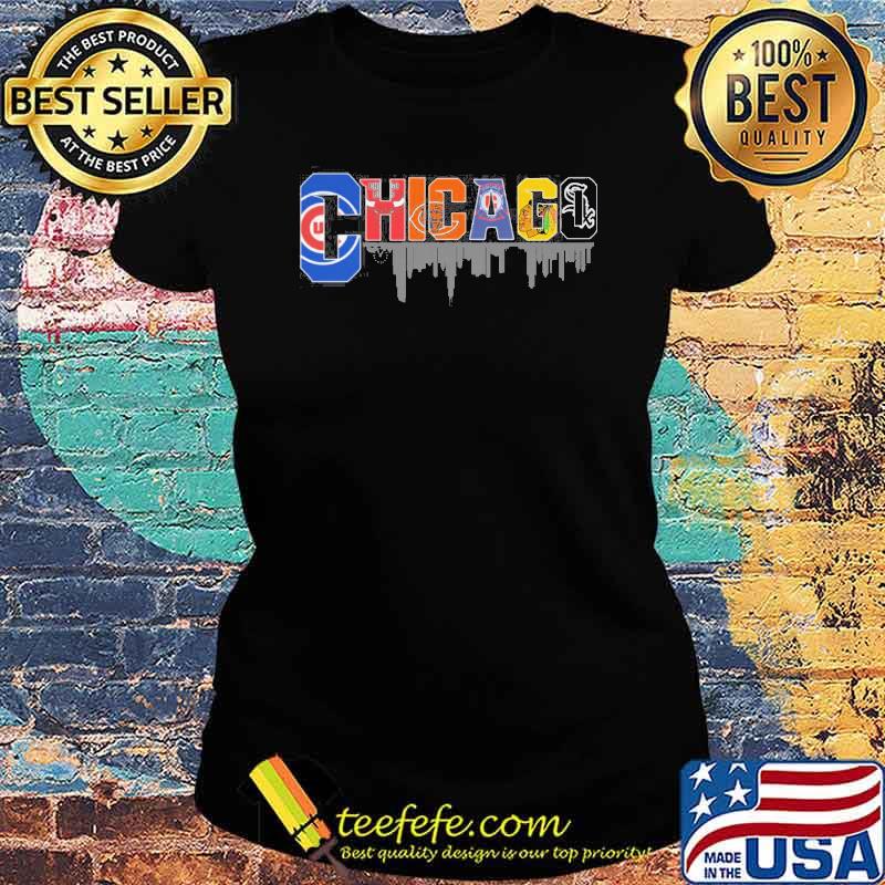 Chicago cubs Bulls Bears White Sox Blackhawks city s Ladies tee Chicago cubs Bulls Bears White Sox Blackhawks city s Ladies tee