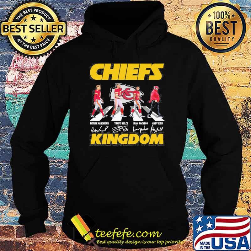 Chiefs kingdom Walking Abbey Road Patrick Mahomes Travis Kelce Isiah Pacheco Andy Reid signatures shirt Chiefs kingdom Walking Abbey Road Patrick Mahomes Travis Kelce Isiah Pacheco Andy Reid signatures shirt